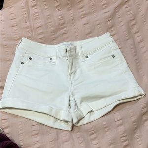 white jean shorts
